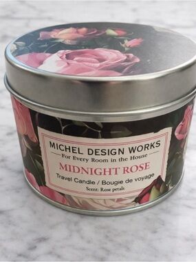 Michel Design Works Midnight Rose Travel Candle - Pink Floral